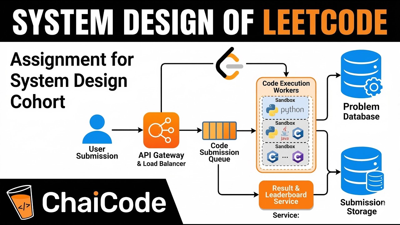 System Design of LeetCode | Assignment for  System Design Cohort - ChaiCode