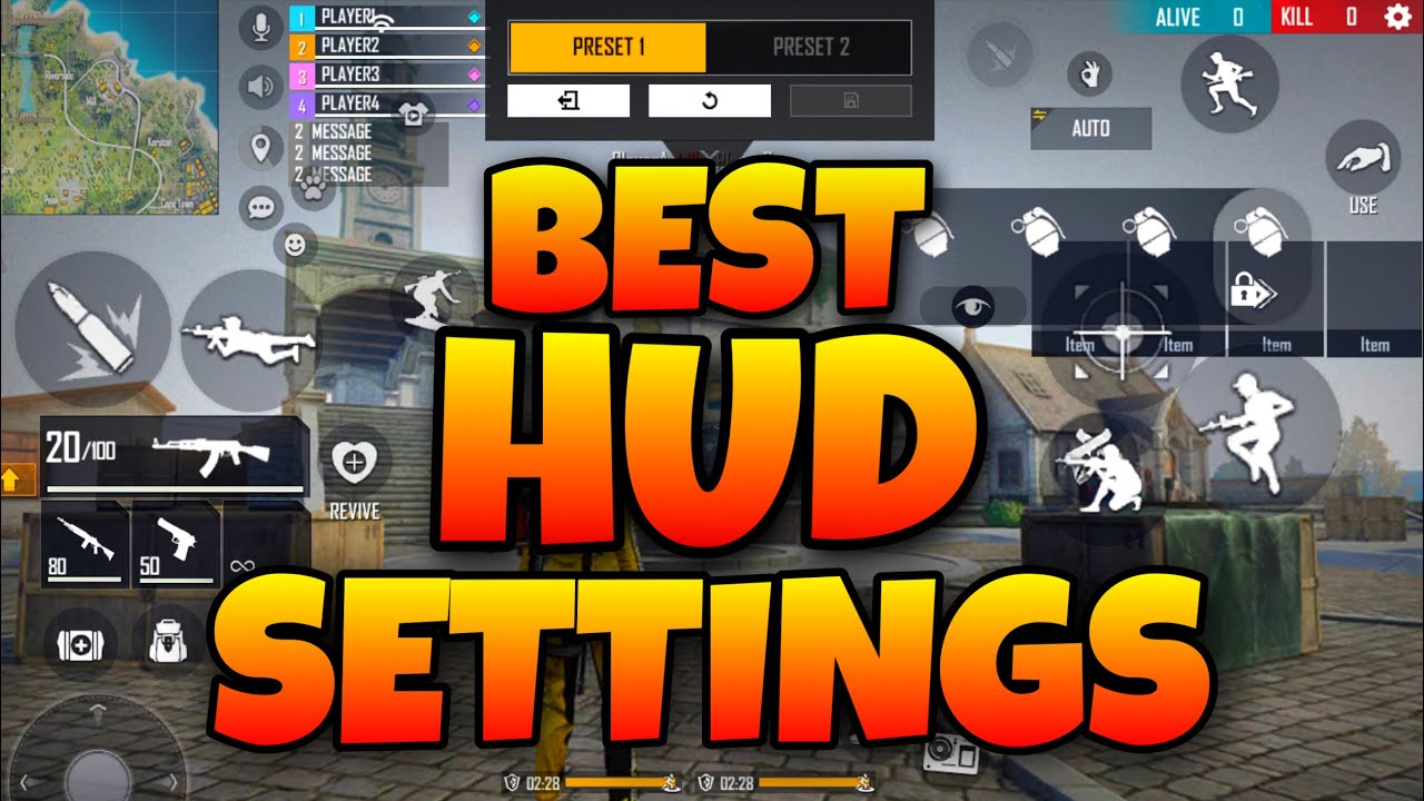 The BEST HUD Controls & Settings in Free Fire - Free Fire English Gameplay