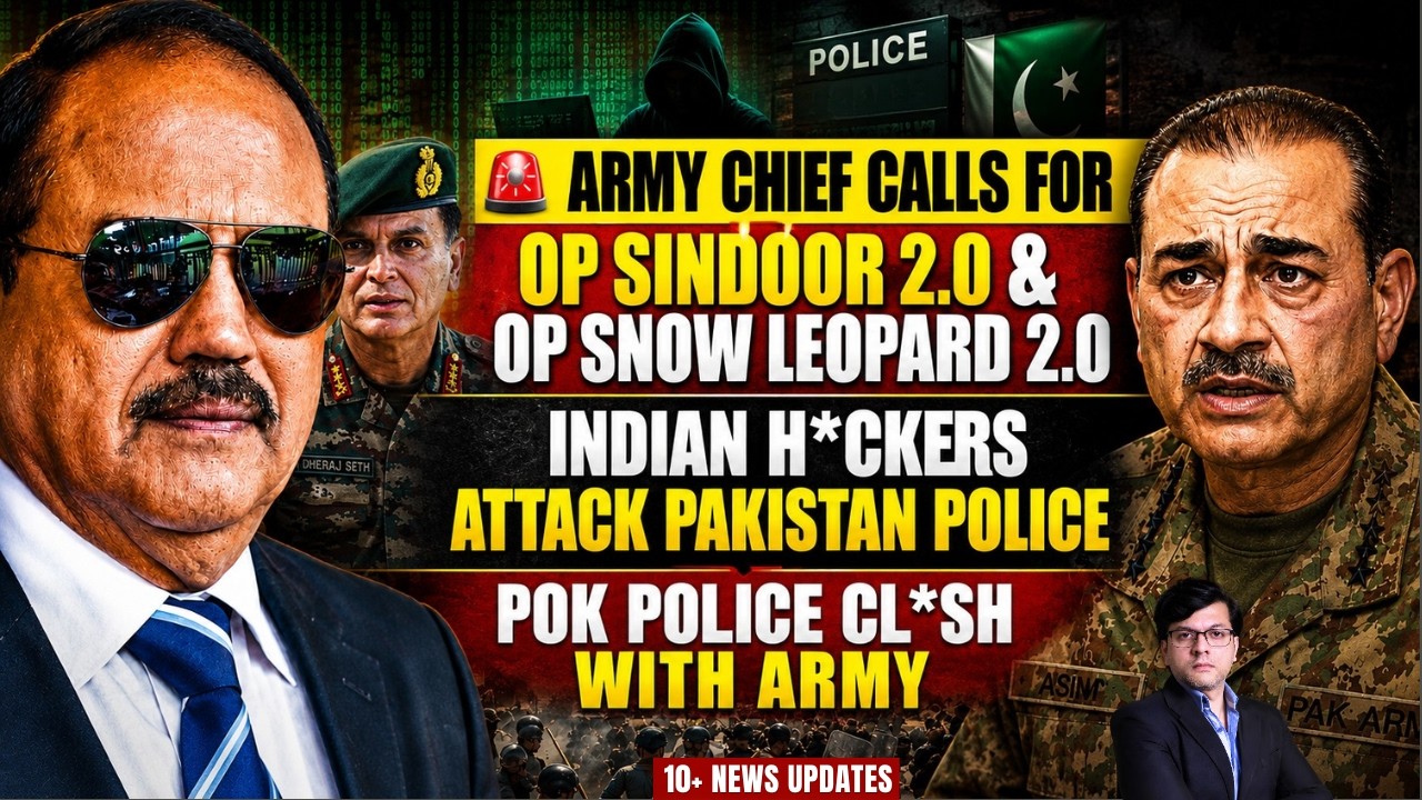 🚨INDIAN ARMY CHIEF CALLS FOR OP SINDOOR 2.0 & SNOW LEOPARD 2.0 PREP | POK POLICE CL*SH WITH ARMY