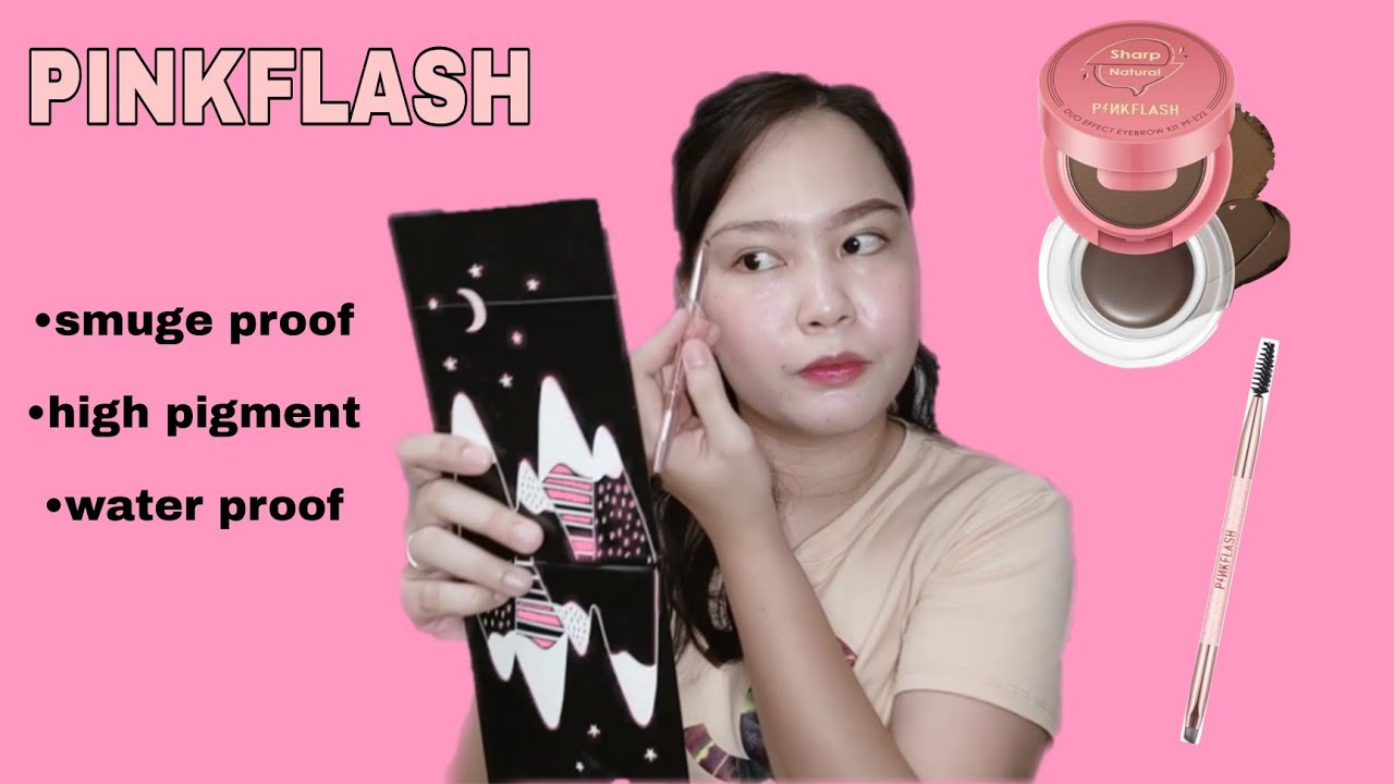 Trying out Pinkflash  2 in 1 Eyebrow Cream and Powder Gel | Louella Caoile