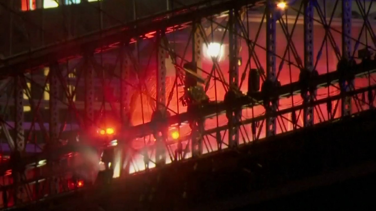 Fire breaks out on Brooklyn Bridge during Independence Day fireworks celebrations