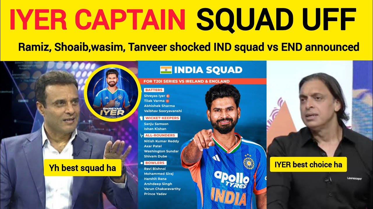 Pak Media on INDIA SQUAD Announced for Series vs ENG|SHREYAS IYAR Captain #shreyasiyer#indiancricket