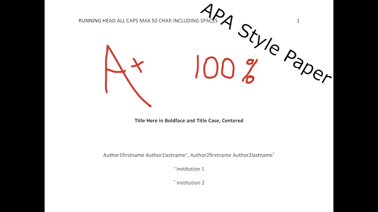 Format for an APA 7th Ed Format Paper