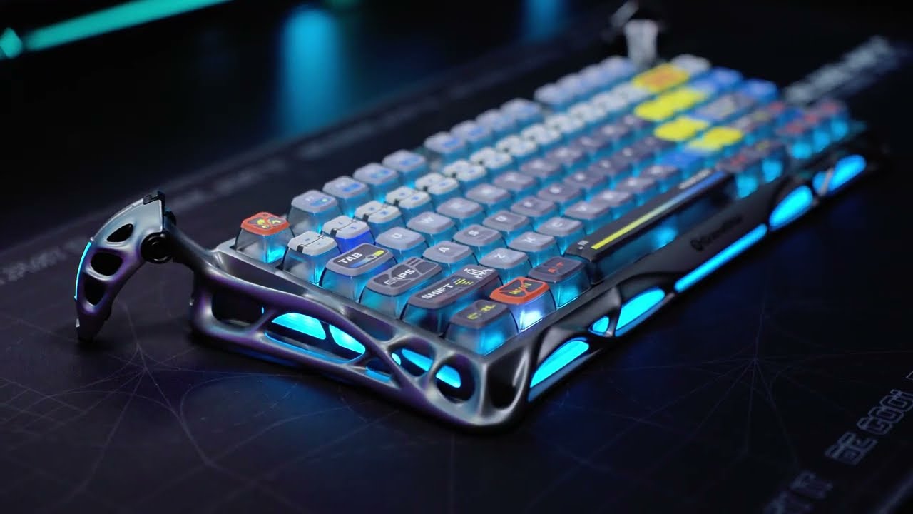 A cool mechanical keyboards - GravaStar Mercury K1 Pro. Thocky typing feel