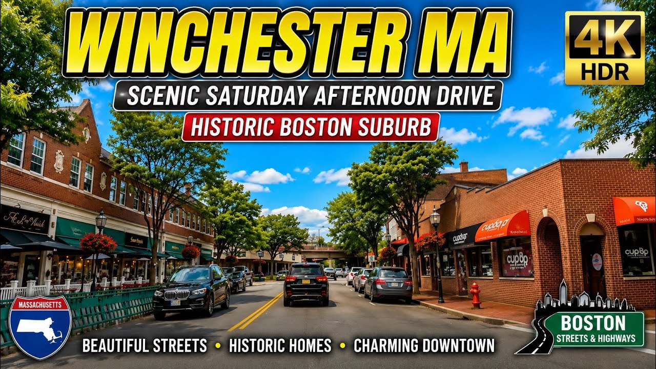 Exploring Winchester Massachusetts | 4K Scenic Saturday Afternoon Driving Tour - 9/16/23