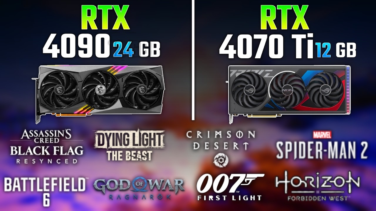RTX 4090 против RTX 4070 Ti | Тест в 8 играх