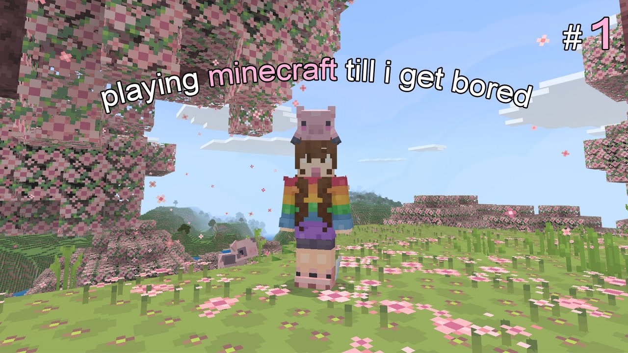 playing minecraft till i get bored ♡ ep 1 (no commentary)