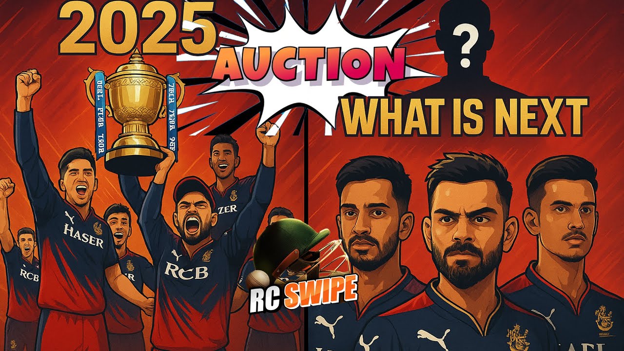 IPL Auction 2025 LIVE - RCB Building a Champion Squad Again | Real Cricket Swipe Gameplay