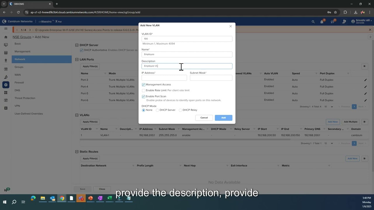 Creación de grupos NSE y configuración de VLAN