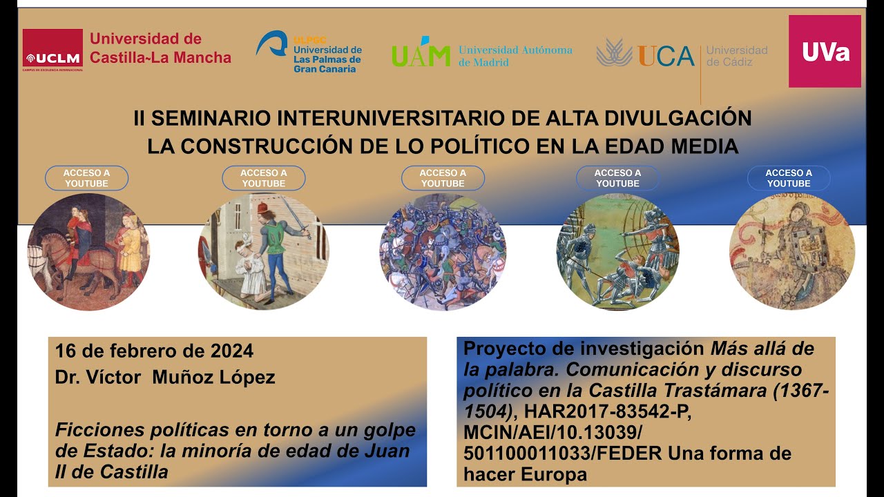 II Seminario Interuniv. (Alta Divulg).  La construcción de lo político en la Edad Media. 16/02/2024