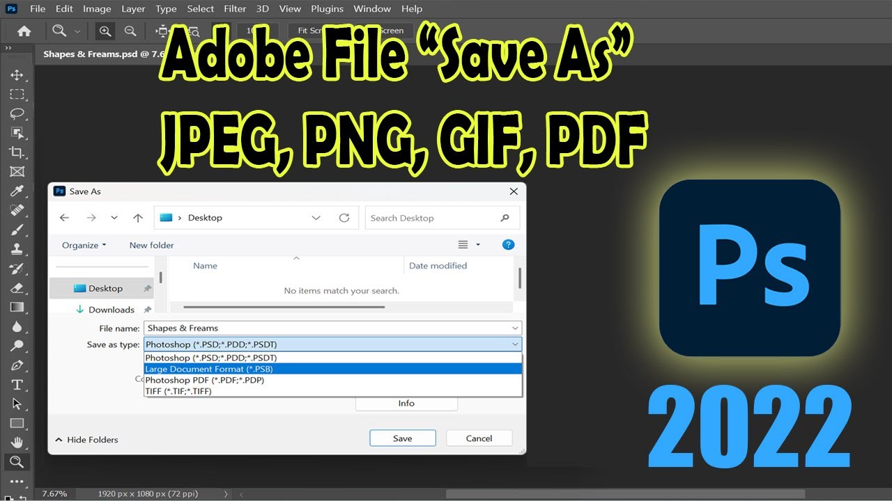 How to Save Adobe Photoshop File JPEG, PNG, GIF, PDF | Export Photoshop 2022 JPEG, PNG, GIF, PDF