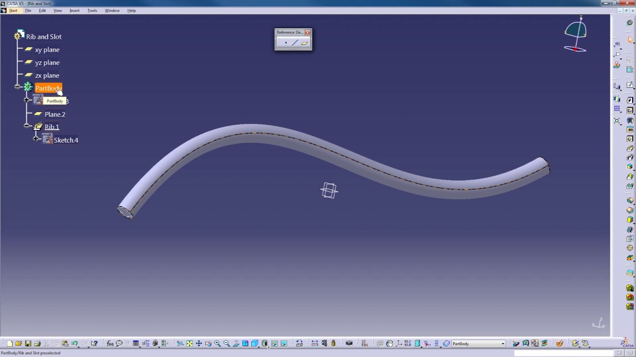 CATIA Fundamentals - Rib and Slot Tools