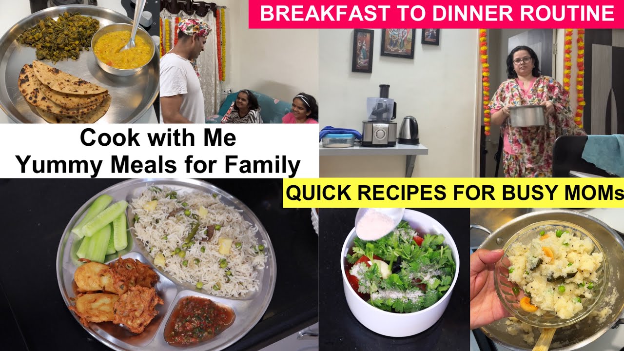 Sunday Morning BREAKFAST to DINNER Routine | SIMPLE yet SPECIAL DINNER THALI | Busy Moms Recipes