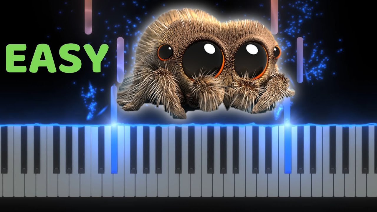 LUCAS THE SPIDER - MUSICAL SPIDER - Easy Piano Tutorial with SHEET MUSIC