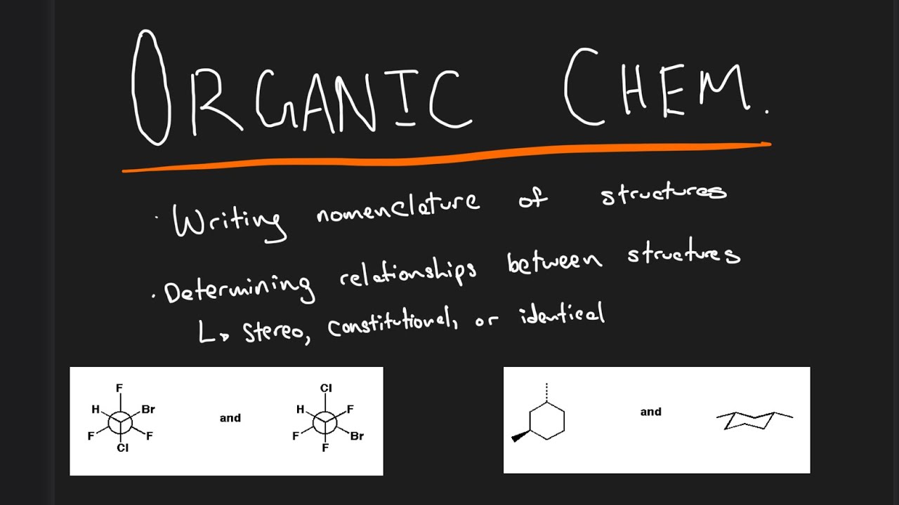 Organic Chem - Nomenclature from structure, determining relationship between structures