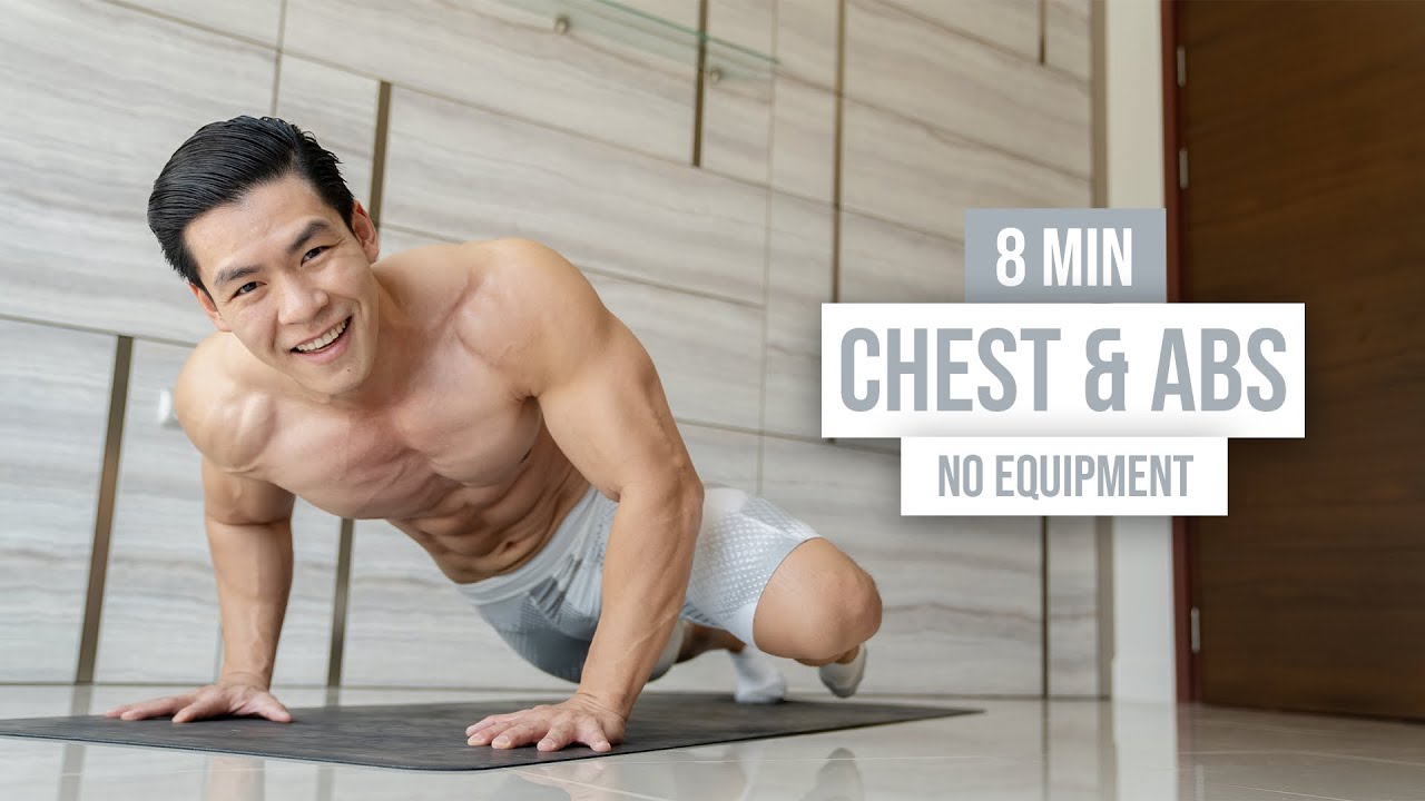 8 MIN CHEST & ABS WORKOUT I No Equipment Needed