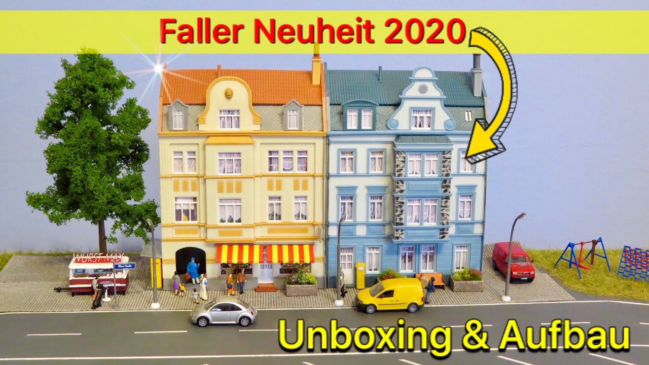 Faller, 2 Stadt-Reliefhäuser 3-stöckig, H0 191757, Unboxing & Aufbau, Modellbau Tutorial