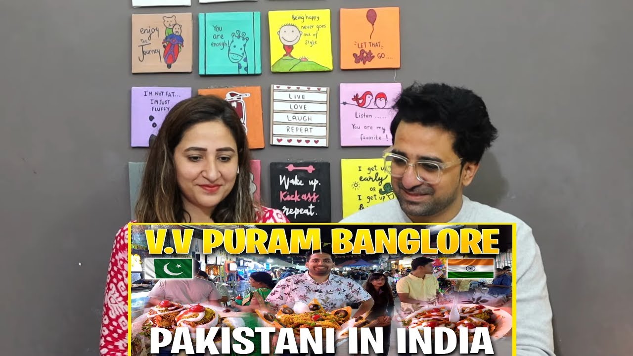 Pakistani Reacts to V V PURAM BENGALURU | Bangalore Food | Pakistani visiting india 🇮🇳 🇵🇰