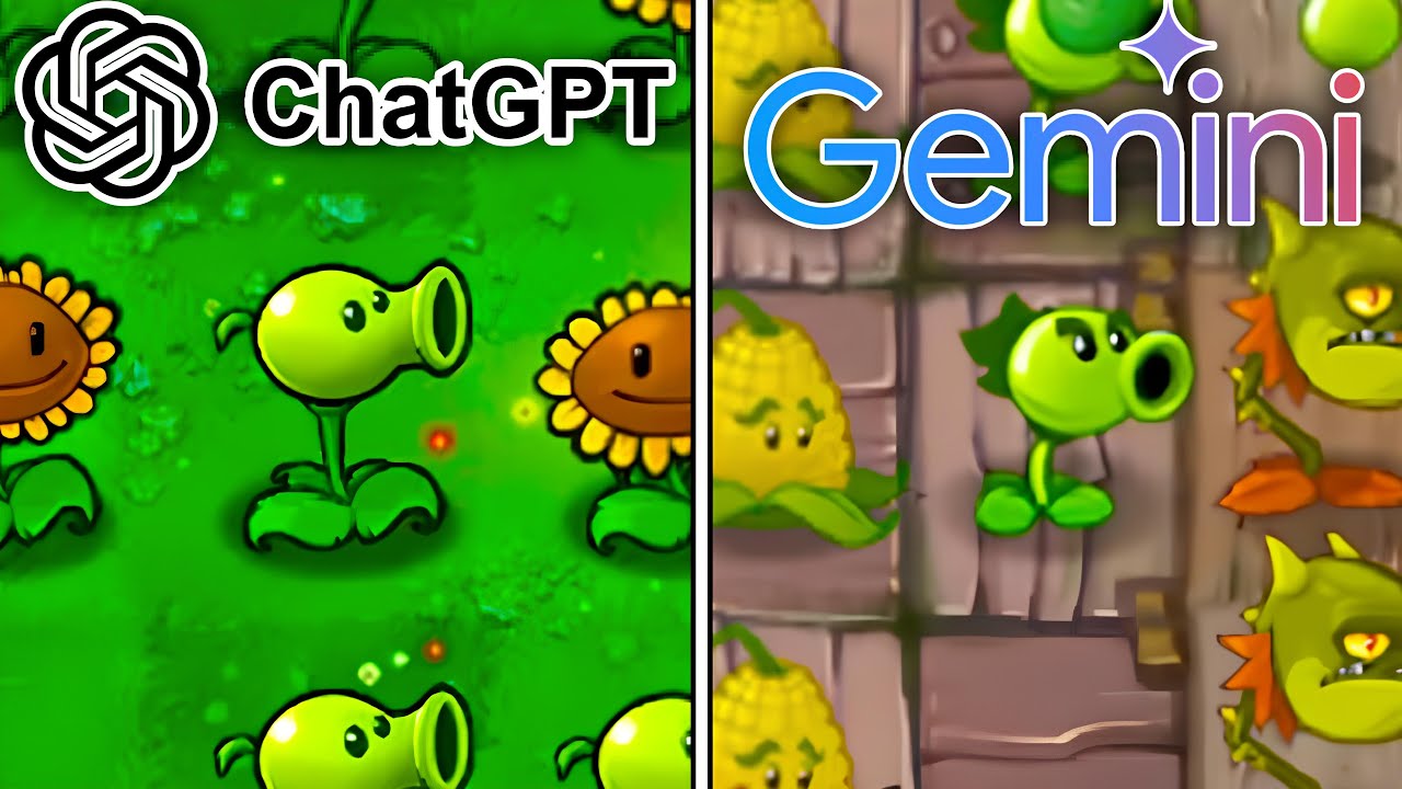ChatGPT vs Gemini Criando Plants Vs. Zombies do ZERO!