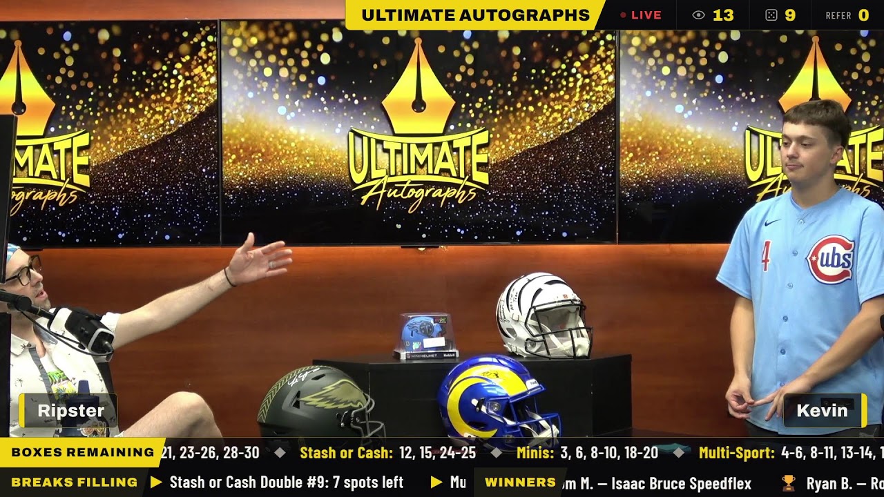 Wednesday, September 2nd, 2026 9 AM -  Ultimate Autographs Live Breaks!