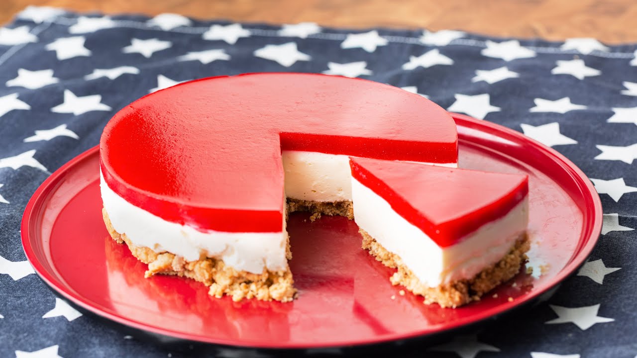 CHEESECAKE SENZA COTTURA fresca e cremosa, con topping al lampone!