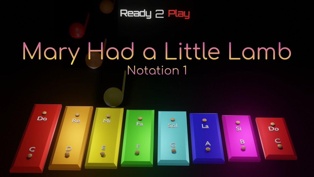 Xylophone - Mary Had a Little Lamb (Notation)