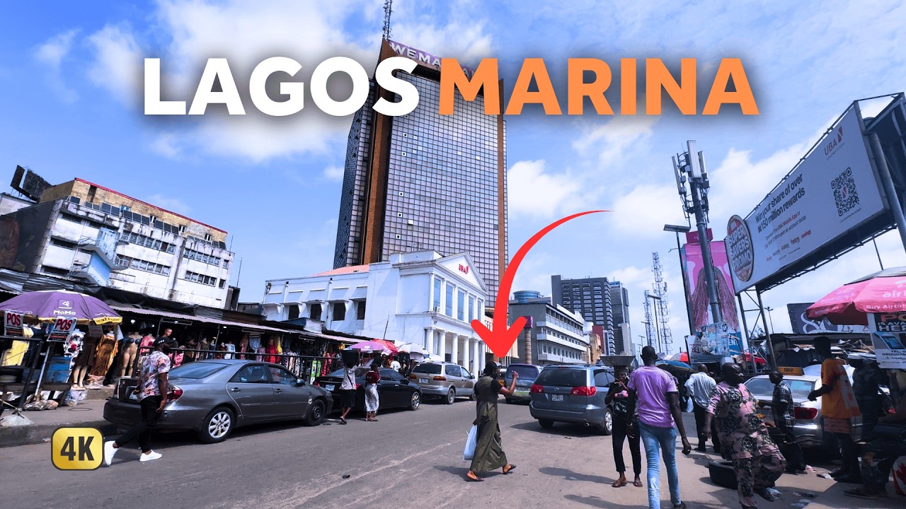 🇳🇬 A Day at LAGOS MARINA — Beautiful 4K City Walk (No Commentary)