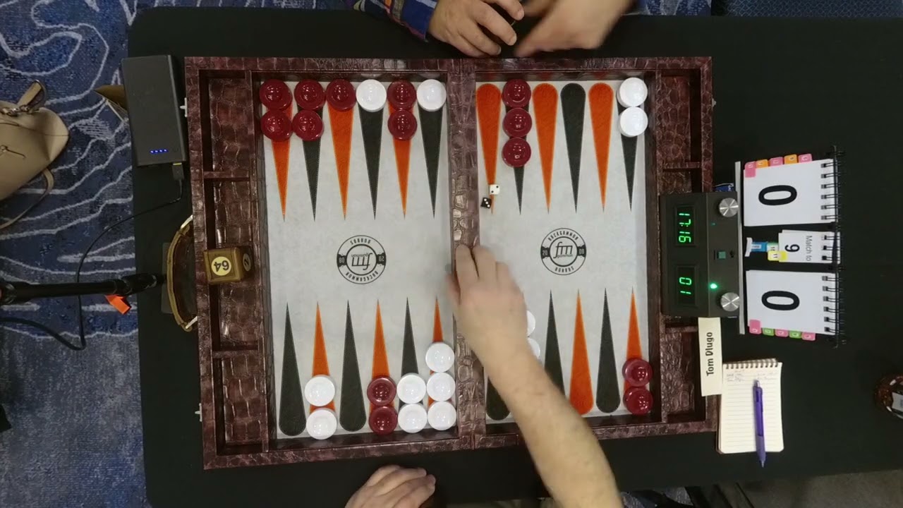 Cherry Blossom Backgammon 2025 Players Cup Rd 3 Tom Dlugo vs Art Benjamin (Top) 9 points