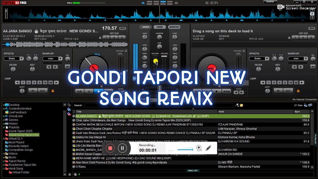 Gondi Song Dj Remix Tapori Mix || Virtual Dj || SR Dj SKN