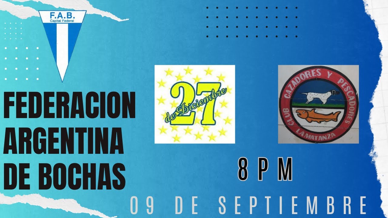 Federación Argentina de Bochas: Buenos Aires / 27 Diciembre vs Cazadores