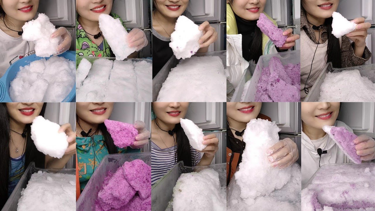 ASMR ICE EATING || HER SOLO FREEZER FROST EATING | SATISFYING SQUEAKY SOFT CRUNCHY FROST BITES ASMR🥶