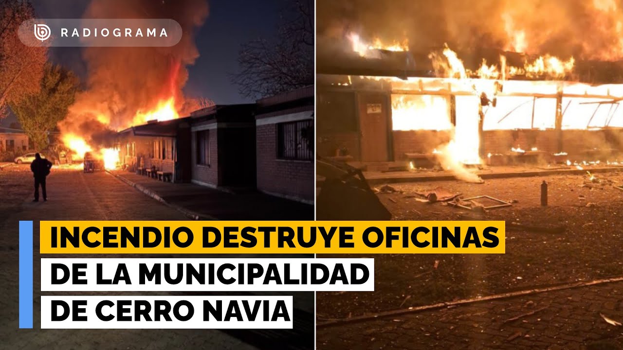 Incendio destruye oficinas de la Municipalidad de Cerro Navia: se habría escuchado una detonación