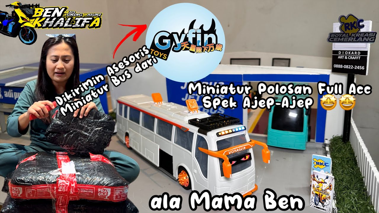 MINIATUR BUS RKC SPEK TERBARUU‼UNBOXING HADIAH DARI BABY GYFIN🥳