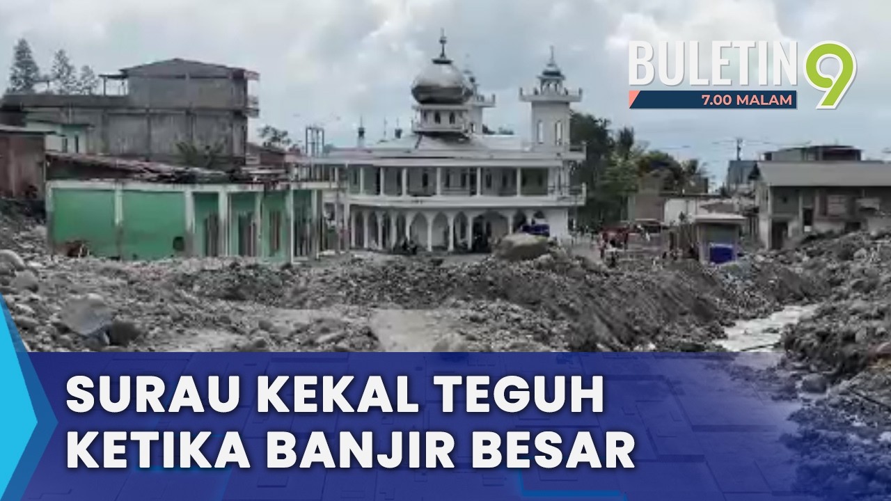 Bukti Kekuasaan Allah, Arus Banjir 'Terbelah' Melewati Surau (B9)