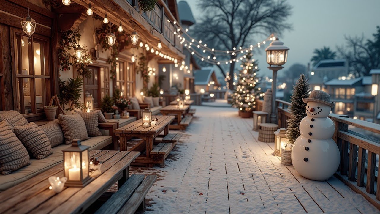 Cozy Winter Jazz Piano for Coffee Shop Vibes ~ Snowy Terrace Jazz Ambience