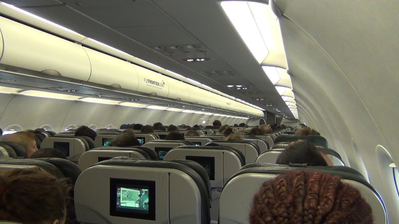 (HD) Frontier A320 from ORD to IAD (Chicago to Washington)--Plane Trip Video