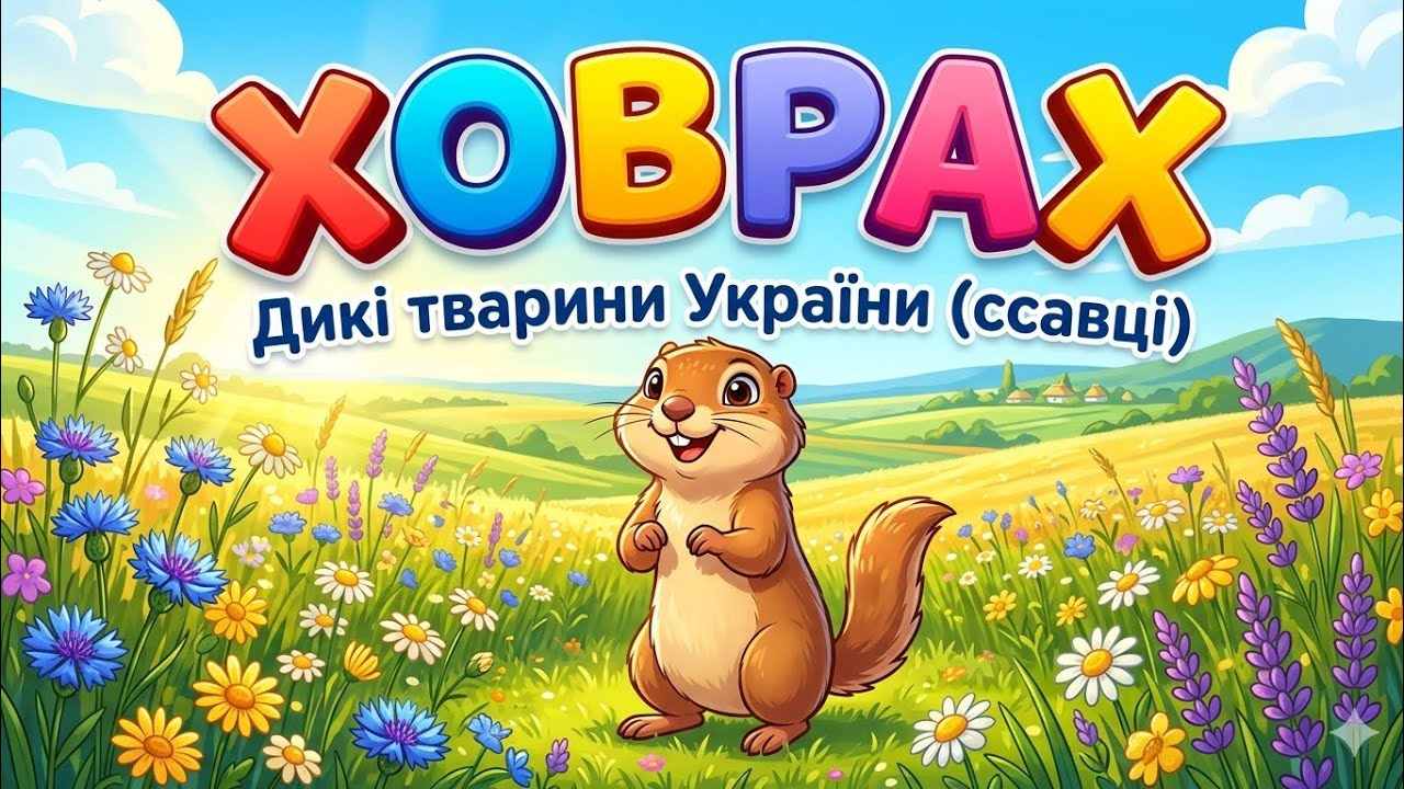 ХОВРАХ /  Дикі тварини України (ссавці) / Ольга Власова #дітям #дітямпротварин #длядітей
