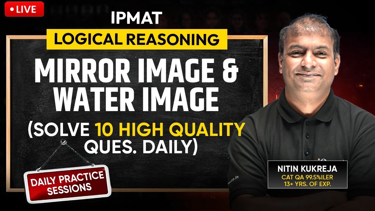 IPMAT Daily Practice Series by iQuanta | Logical Reasoning | Mirror Image and Water Image