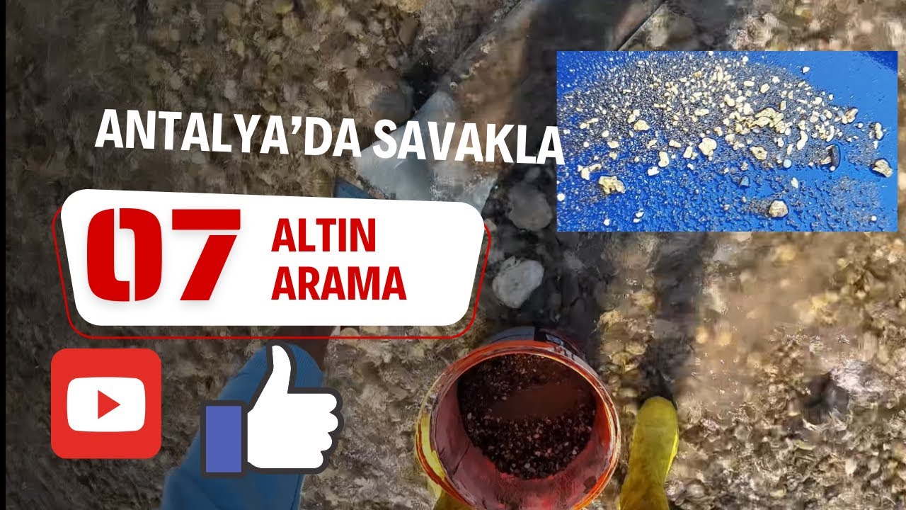 ANTALYA BOĞA ÇAYINDA SAVAKLA ALTIN ARAMA. SELDEN SONRA GELENLER MÜTHİŞ(2 YARIM KOVA’DA 38 ALTIN VAR.