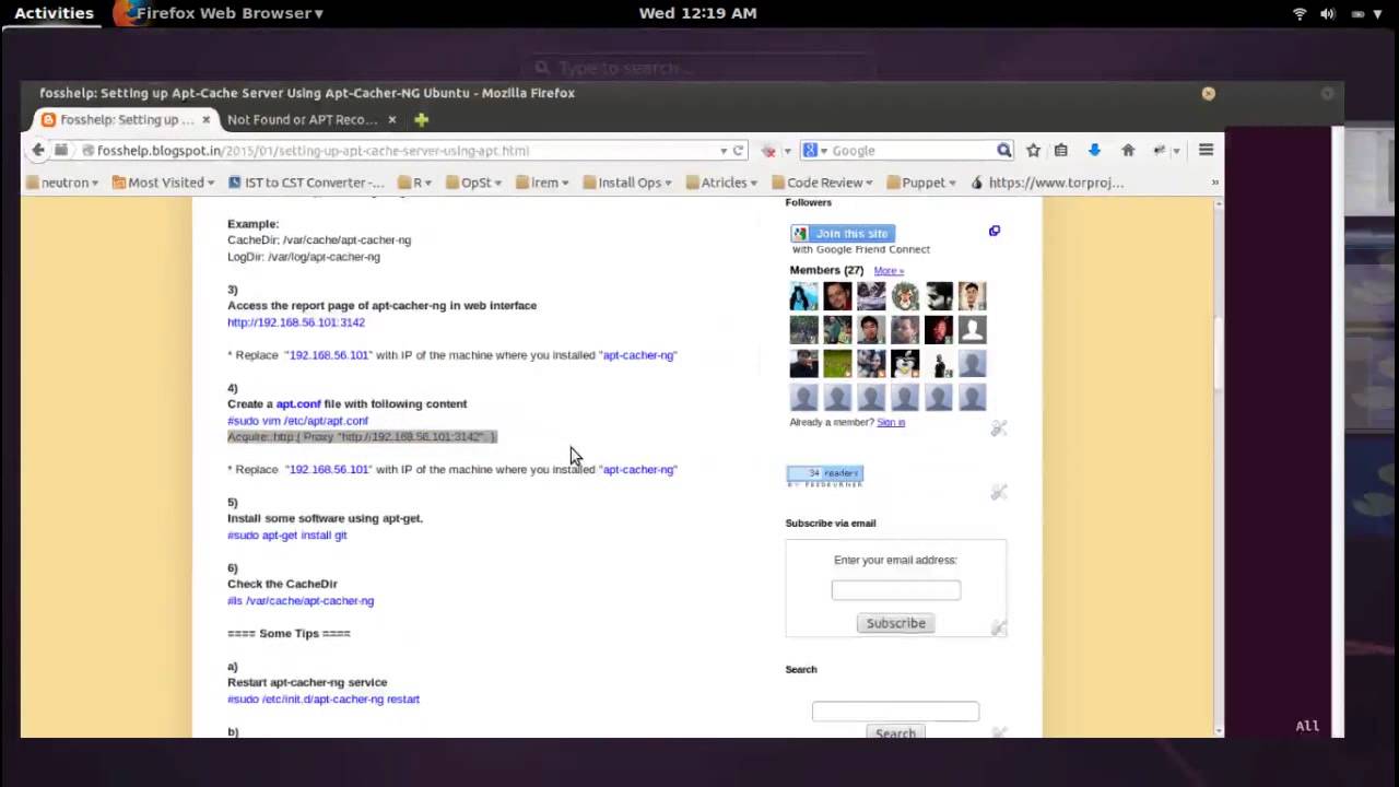 Setting up Apt Cache Server Using Apt Cacher NG Ubuntu