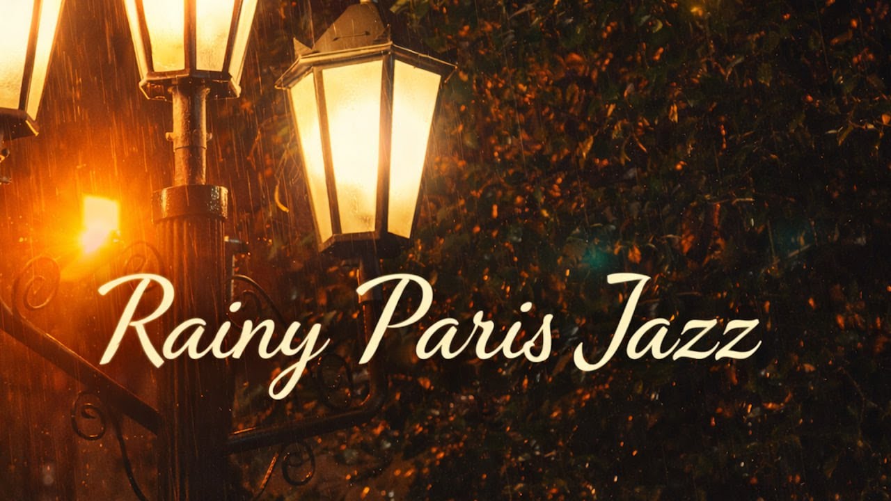 Rainy Paris Jazz ☔ 12 Hours of Midnight French Café Jazz
