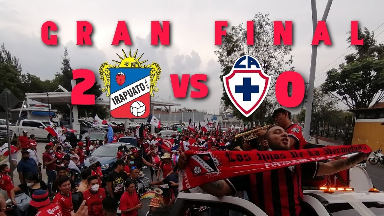 Irapuato 2 - Cruz Azul Hidalgo 0, partido de ida.  Los hijos de la Mermelada en gran caravana.