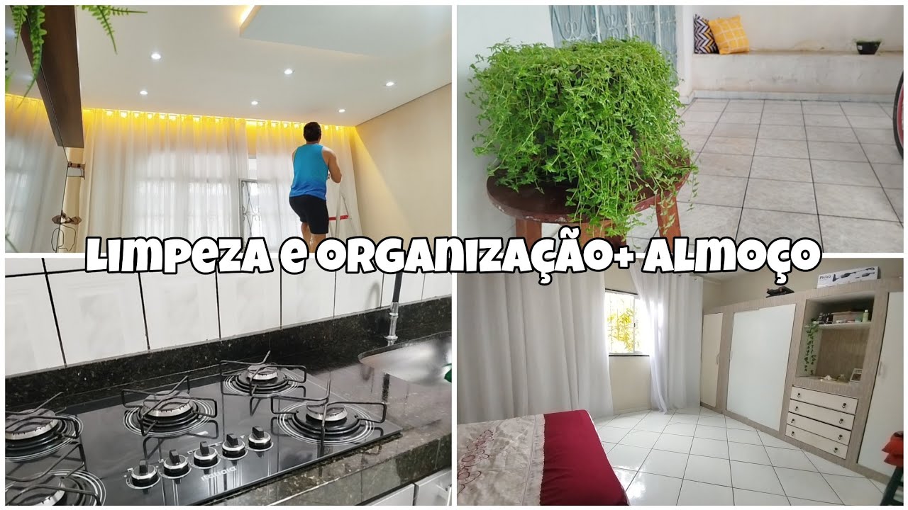 Rotina de Domingo/ Limpeza e organização+ Almoço simples e saudável/Lavei o tapete e cortina da sala