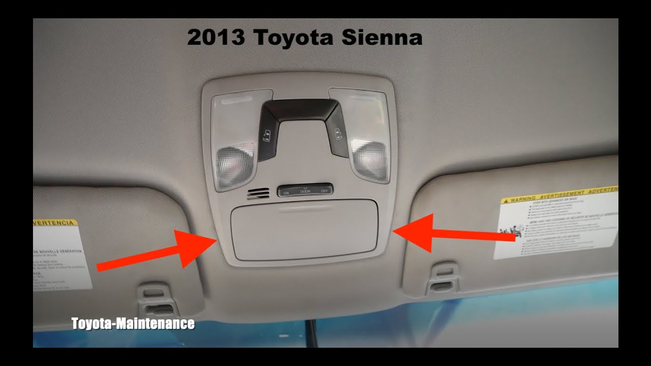 Toyota Sienna Overhead Roof Console Removal
