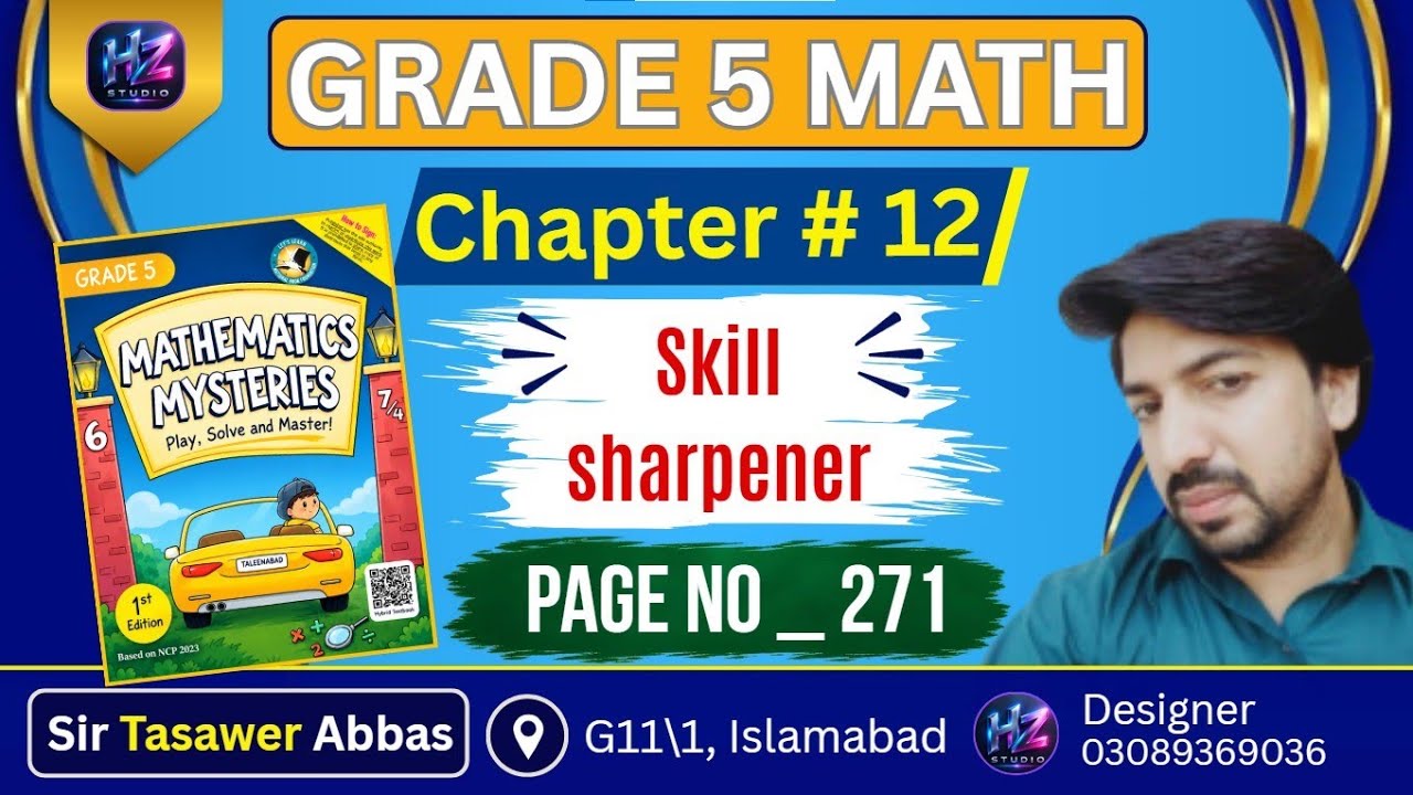 Class 5 Math chapter 12 Skill sharpner page 271/ 5 Class math unit 12 skill sharpner page 271