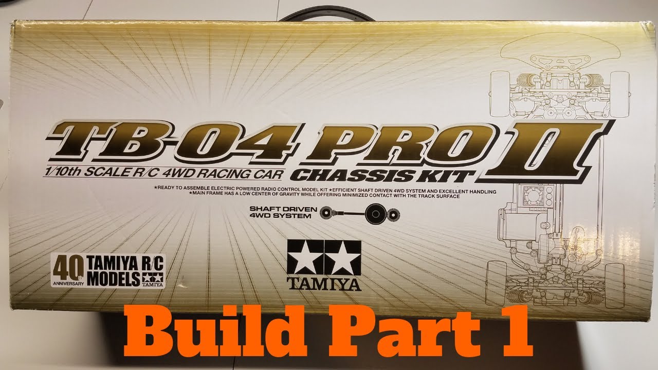 Tamiya TB-04 Pro II build pt 1 (4x4 on road on road chassis kit)