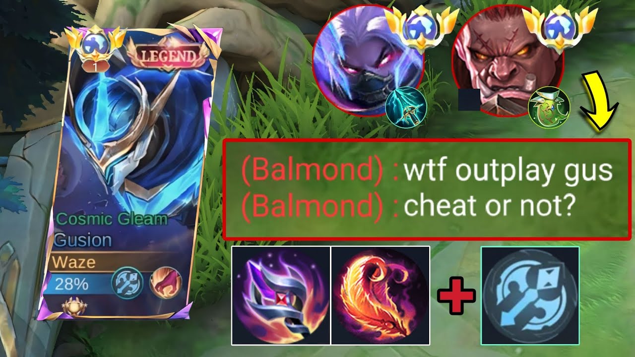 GUSION HIGH DAMAGE BUILD & EMBLEM | FAST SWITCH ITEM 💀