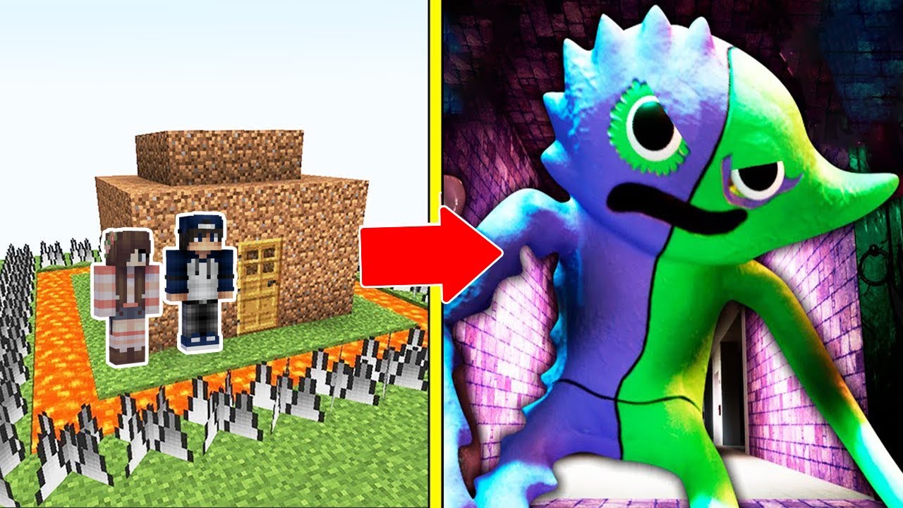 Bittergiggle Jester Garten of Banban 4 Tấn Công Nhà Được Bảo Vệ Bởi bqThanh và Ốc Trong Minecraft