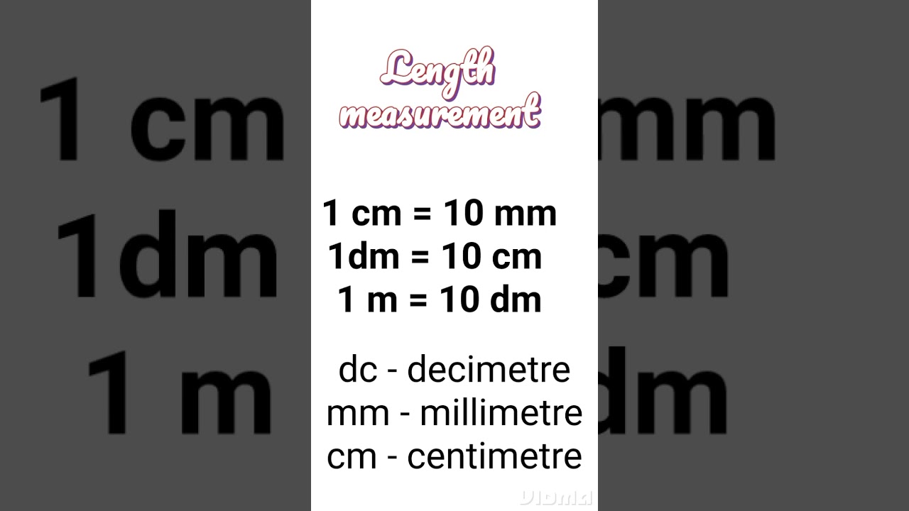 measurement in length | cm , dm , mm , m 🤔