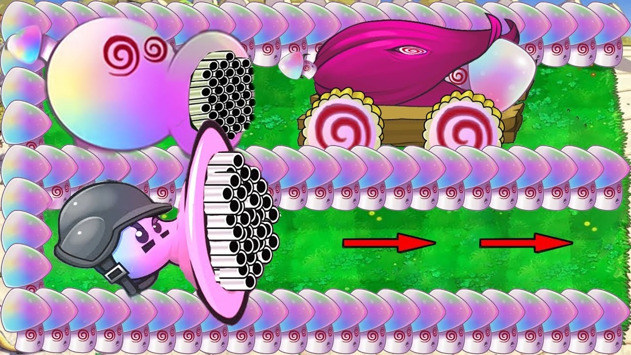 Hypno Peashooter Melon X Hypno Cannon X Hypno Gatling vs Zomboss Gargantuar Plants vs Zombies Hack